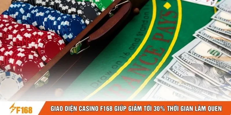 Giao diện casino F168 giúp giảm tới 30% thời gian làm quen